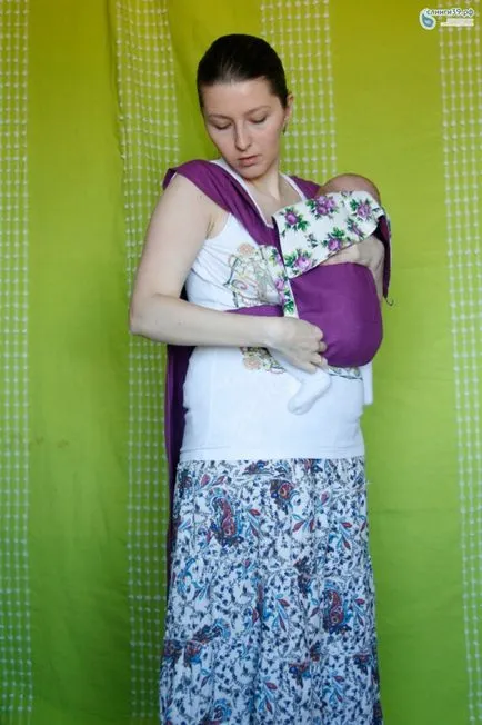 Fotoinstruktsiya cum să poarte un nou-născut în mai-sling