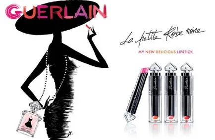 Lipstick Guerlain La Petite köpenyt Noire és rouge g de, matt black és egy folyékony, vélemények