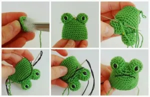 Cum de a țese un amigurumi crosetate stil broasca