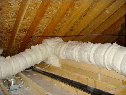Както Изолирайте вентилационни канали в покрива - външната изолация на вентилацията