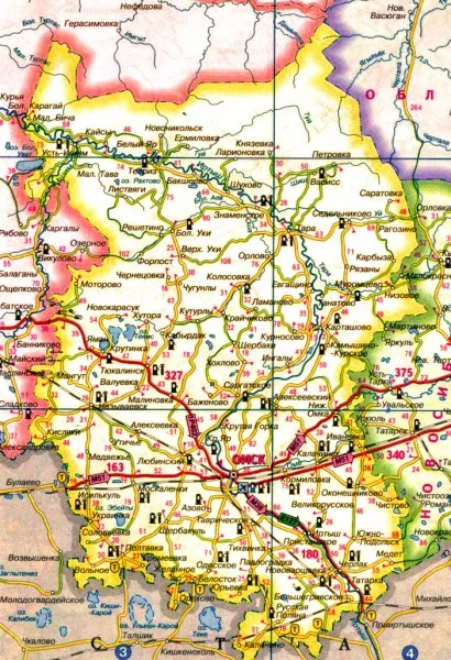 Harta regiunea Omsk Mai multe