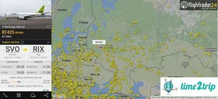 Flight térkép légi járművek valós időben online