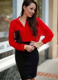 bluză roșie
