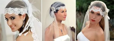 Dantelă voal pentru mireasa de a alege modelul de moda si alege o fotografie de nunta coafura