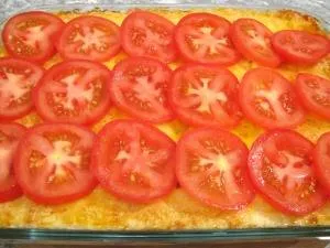 Lasagna sajttal és sonkával - lépésről lépésre recept fotók