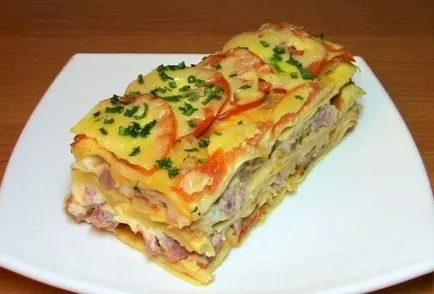 Lasagna cu branza de rosii si sunca - reteta cu fotografii, cum să gătească o casă delicios