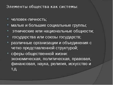 Лекция на обществото като самоорганизираща се система на обществения живот и тяхната функция