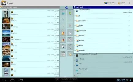 File Manager pentru tensiune de fișiere x-plore fi ecrane video