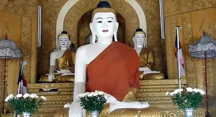 A szerzetesek a pagoda templomok burmai Theravada buddhizmus