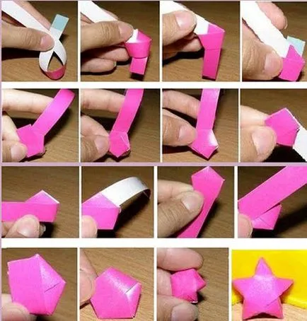 Оригами звезда щастие производство урок зъбни хартиени ленти