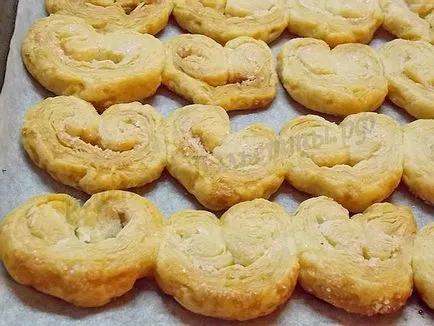 A cookie-k füle leveles tészta recept egy fotó