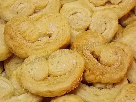 A cookie-k füle leveles tészta recept egy fotó