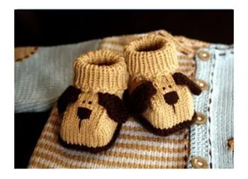 Papuceii - câini, tricotat pentru copii