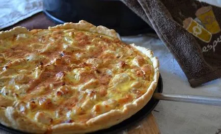 Pizza csirke és kolbász - egy lépésről lépésre recept fotók