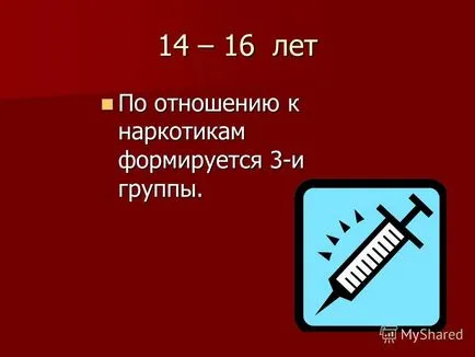 Előadás arról, hogyan védhetik meg magukat a drogoktól! Elvégzett munka Demidov Dmitriy