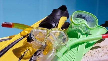 Ajánlások az eszközök alkalmazása a búvárkodás, snorkeling