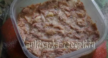 Saltisons csirke multivarka recept egy fotó