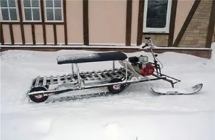 Homemade mini snowmobilul - etapele de producție video a fotografiei