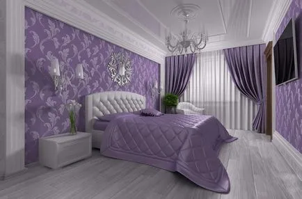 Design Dormitor în tonuri de violet