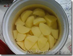 cartof copt cu pui (într-un cazan)