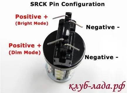 Инсталиране светодиоди в фарове (DRL) Kalina 2