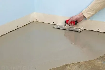 Önterülő a padlót önterülő vegyületek a kezüket, hogyan kell szárítani, ami rovnitel jobb