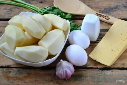 Печени картофи с настъргано сирене и чесън - стъпка по стъпка рецепта със снимки на