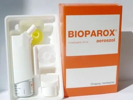 Bioparox ангина и тонзилит на ефикасност на лекарството