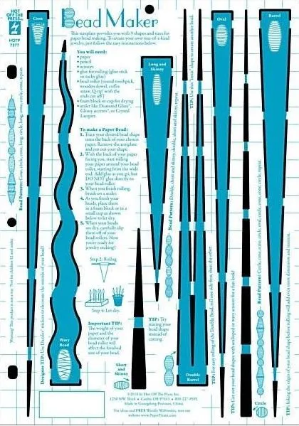 Perle fabricate din hârtie - acasă lucrate manual