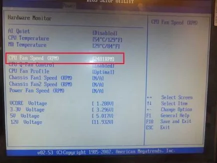 CPU ventilátor hiba sajtó - f1, megoldás