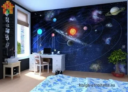 Детска стая с космически интериори