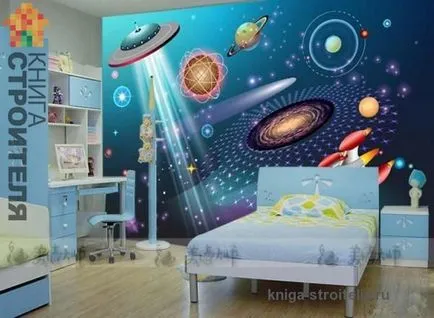 Детска стая с космически интериори