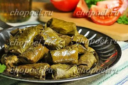 Dolma în frunze de struguri - o rețetă cu pas cu pas fotografii