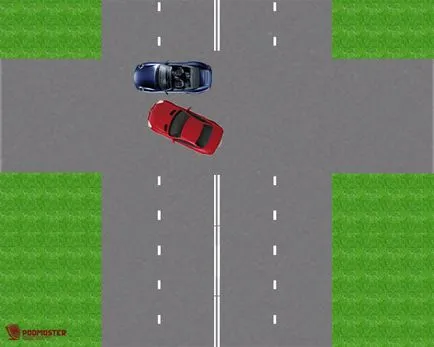 Crash întoarcerile la o intersecție