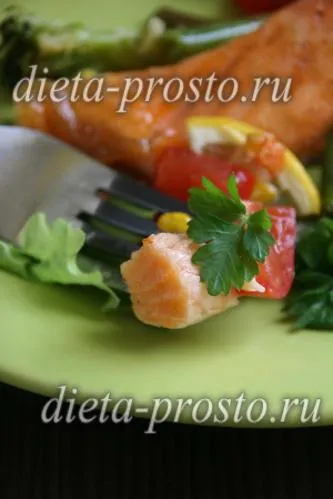 Trout kemencében sült zöldségekkel - recept fotókkal