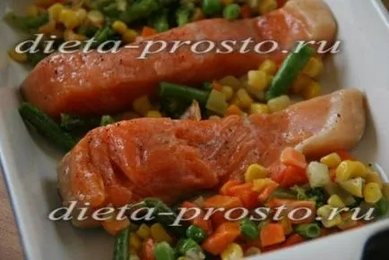 Trout kemencében sült zöldségekkel - recept fotókkal