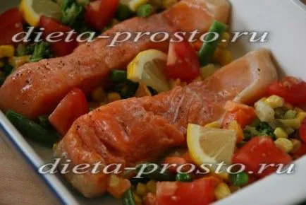 Trout kemencében sült zöldségekkel - recept fotókkal