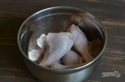 Cukkini, sült csirke - lépésről lépésre recept fotók