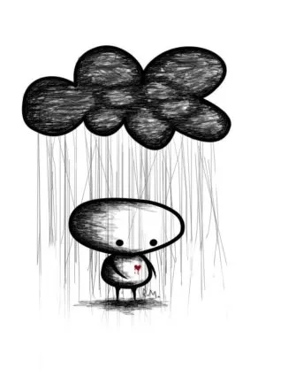 Așa cum se utilizează tehnici de desen „om în ploaie“