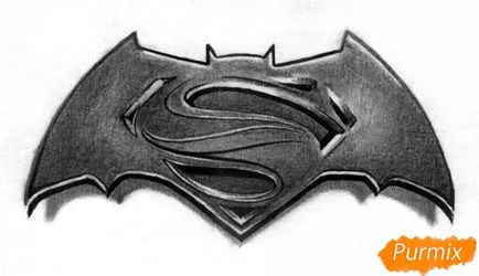 Cum să atragă logo-ul filmului Batman vs Superman