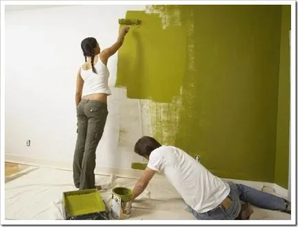 Hogyan kell festeni a falakat latex festék, akril festék, struktúra festék