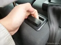 Как да се разшири на задната седалка в колата Skoda Octavia Tour, Фабия