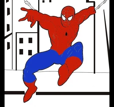 Cum de a desena Spider-Man - Spider Man desen online - desen