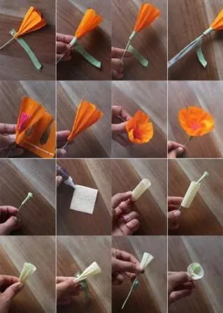 Hogyan készítsünk egy koszorú a színek krepp-papír a fejen