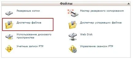 Hogyan kell kezelni a helyszínen fájlok cpanel top