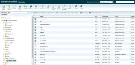 Cum de a gestiona fișierele site-ul în cpanel de top