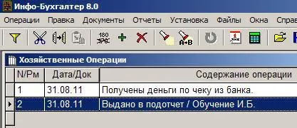 Cum de a face programul de contabilitate infobuhgalter operațiunile de afaceri din reviste