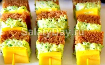 Canapes a büfék - elegáns megoldásokat recept fotókkal és videó