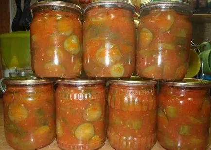 Canning uborka és sárgarépa recept hagymával felsők, fotó, videó