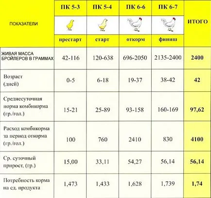 Хранене бройлери в таблицата с дома, рецепти